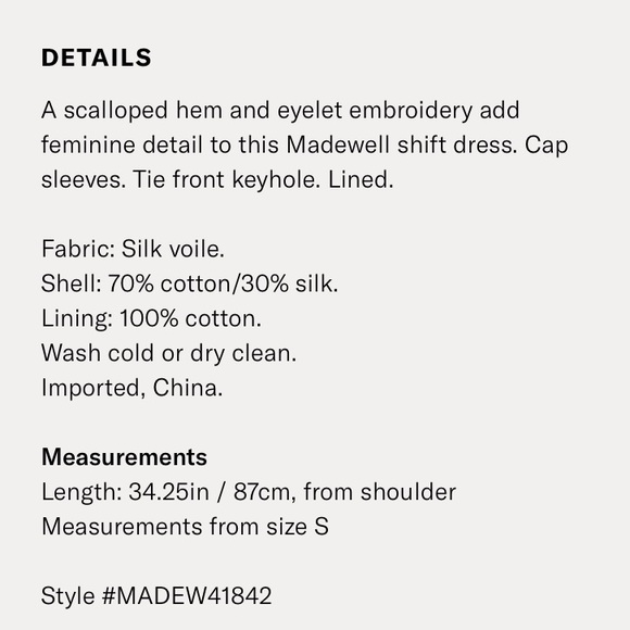 Madewell Embroidered Eyelet Moontide Dress - Picture 8 of 8